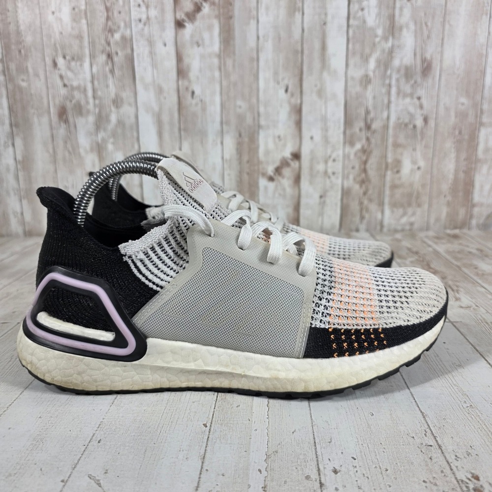 Adidas Ultraboost 19 Womens Running Shoes Grey Black Orange G27481 Size 8